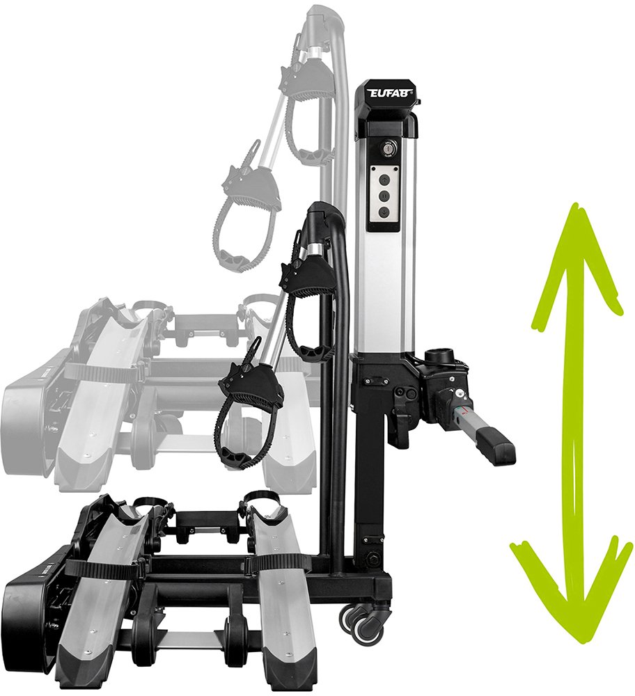 Eufab Bike Lift - elektrisch absenkbarer Fahrradträger – Bild 4